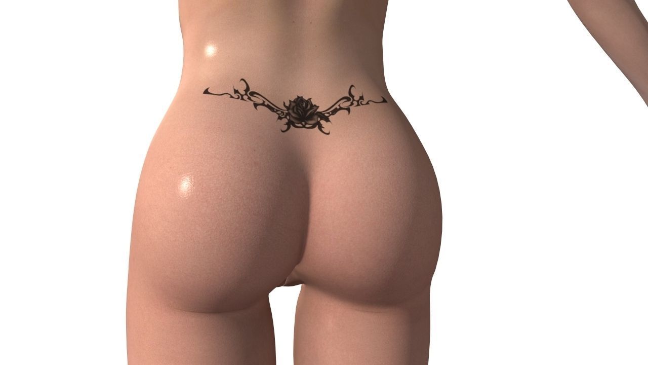 3d cute naked woman model 3D model_17