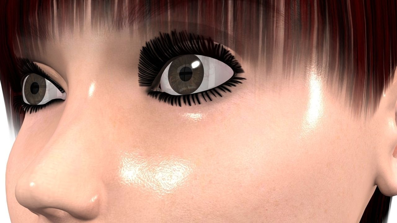 3d cute naked woman model 3D model_9