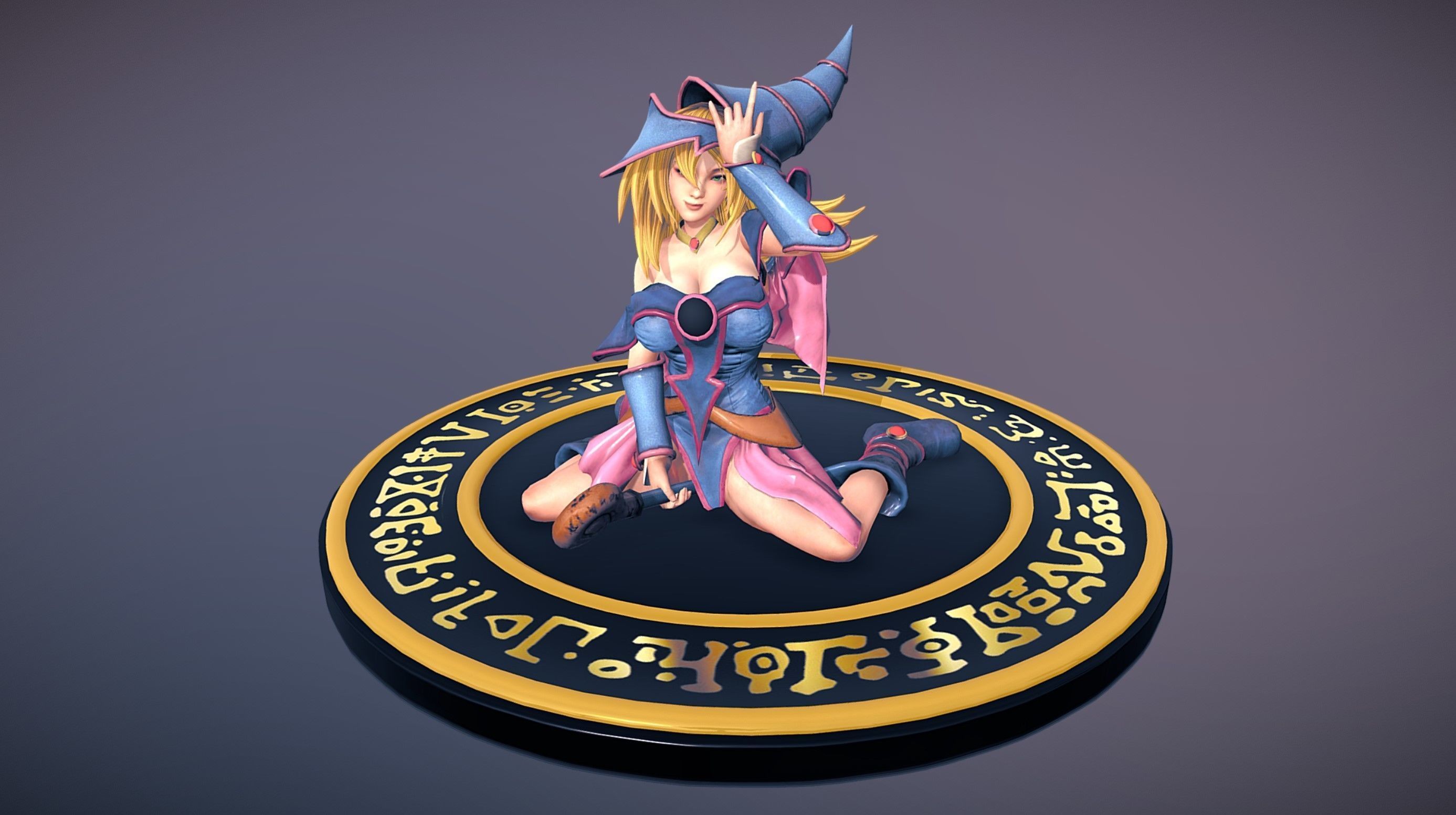 Dark Magician Girl 3D model_4