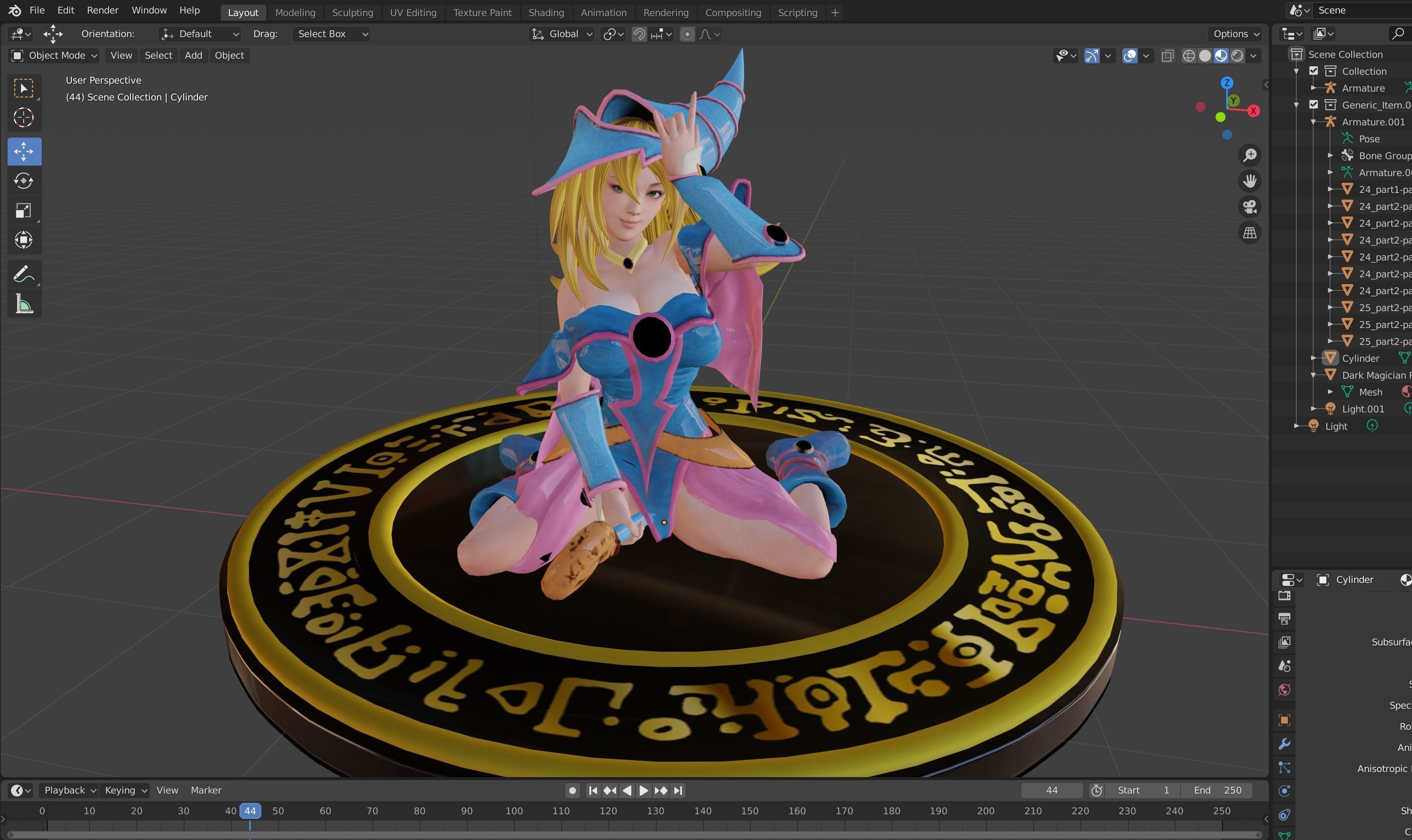 Dark Magician Girl 3D model_14