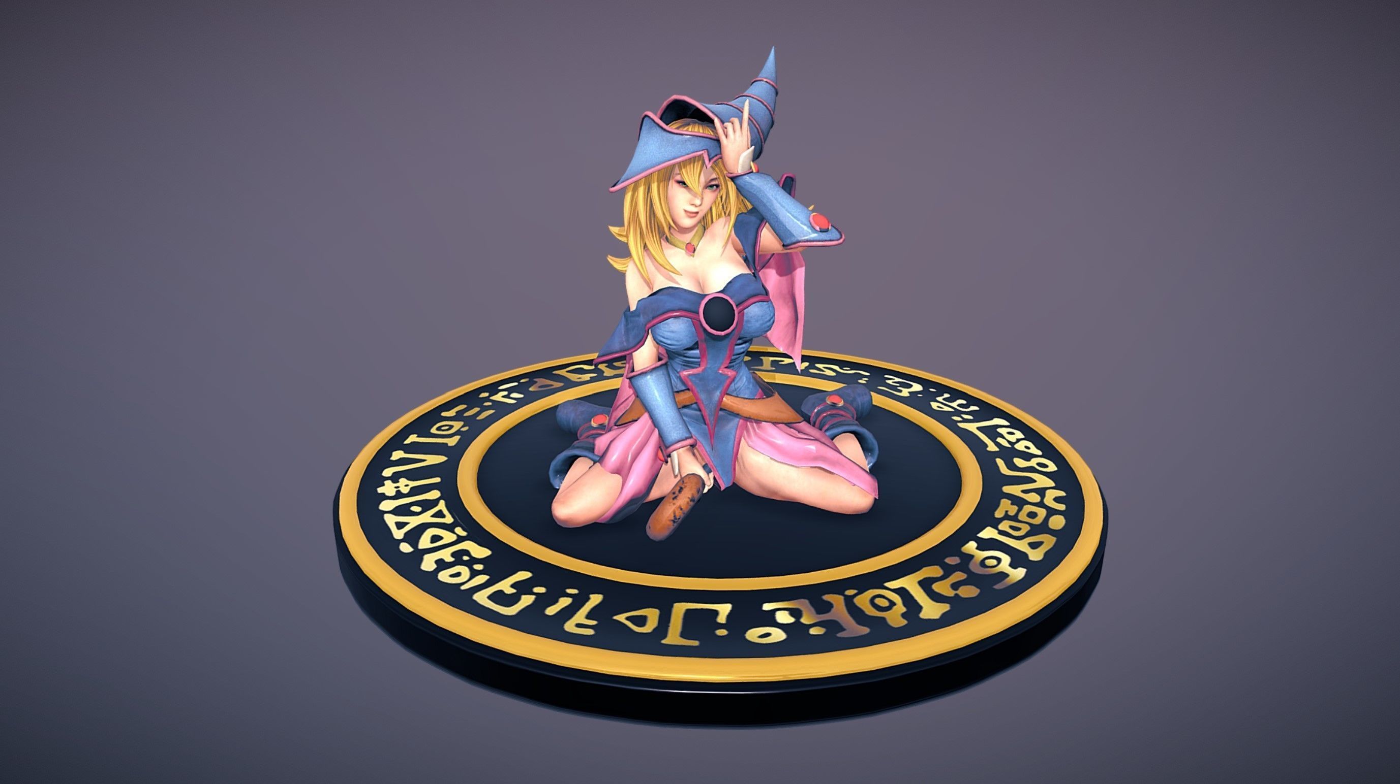 Dark Magician Girl 3D model_2