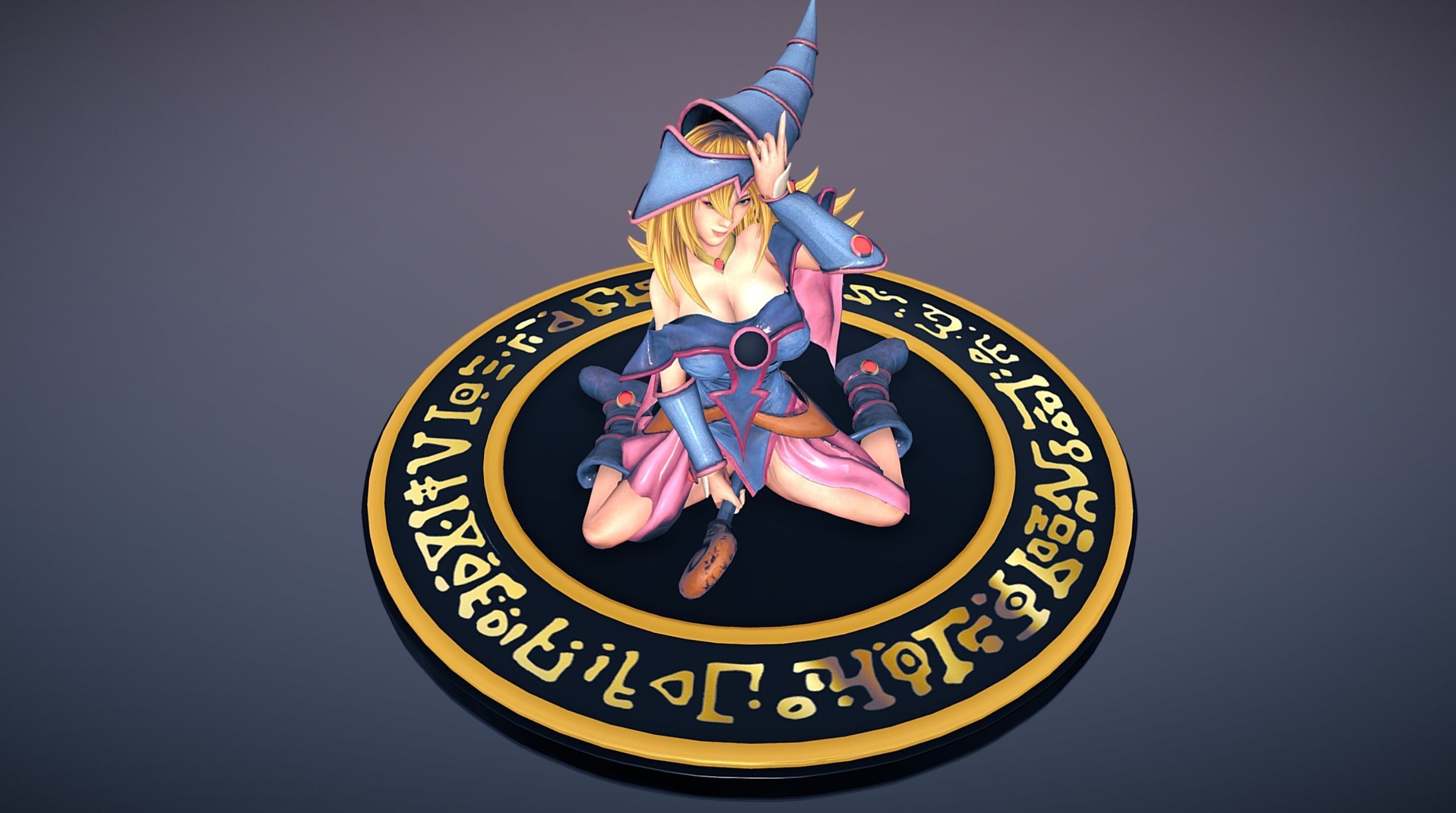Dark Magician Girl 3D model_3