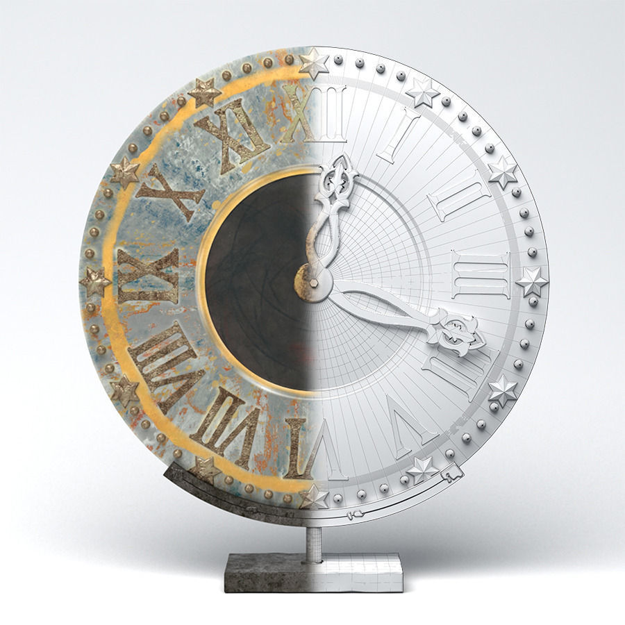 Clock Misendemeure Village 3D model_1