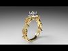 SOLITARE DIAMOND RING WITH GEMS  3D print model_1