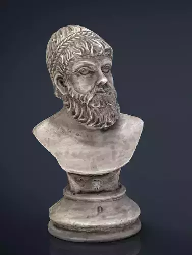 Greek Bust Low-poly 3D model