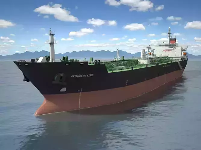 Oil Tanker Ship Evergreen 3D model