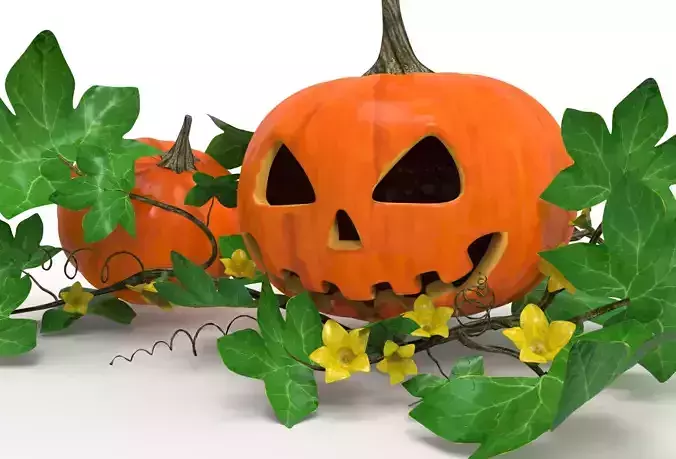 Halloween pumpkins 3D model