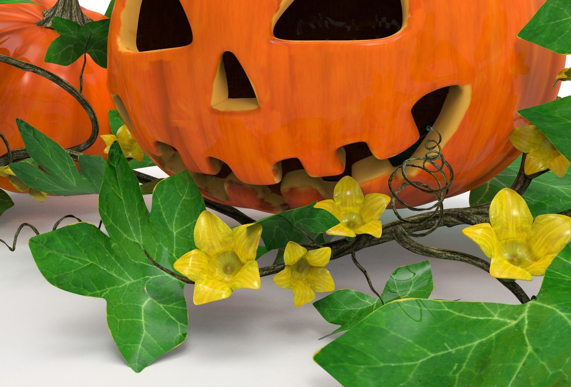 Halloween pumpkins 3D model_10