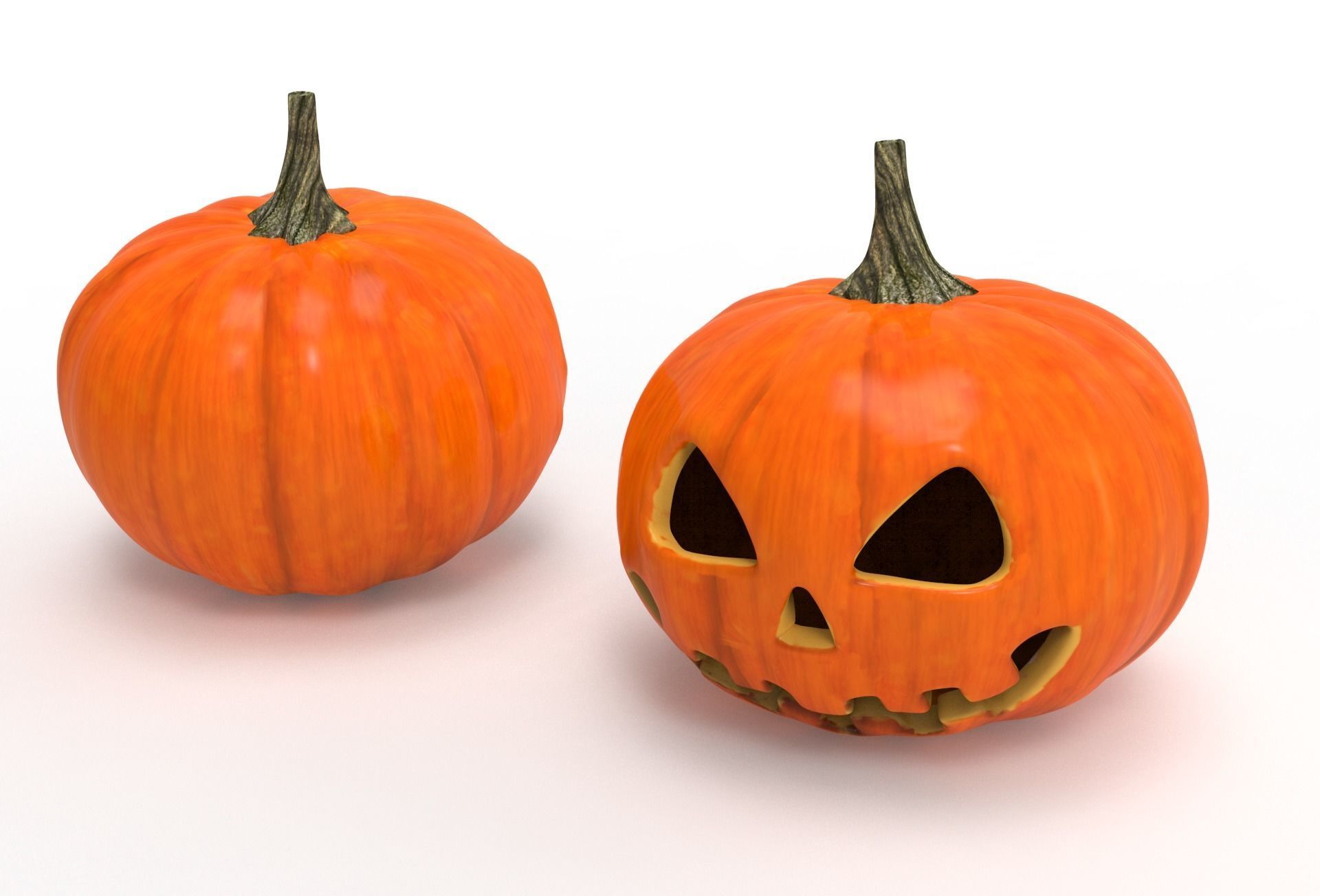 Halloween pumpkins 3D model_3