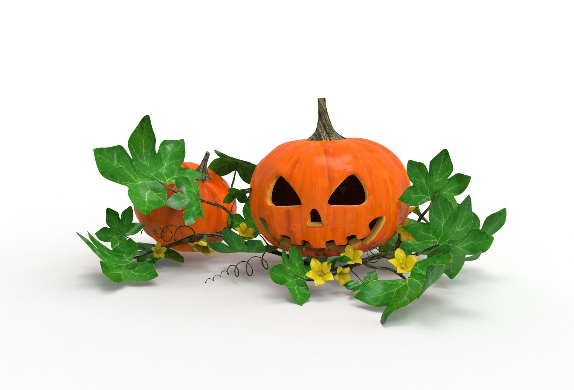 Halloween pumpkins 3D model_13
