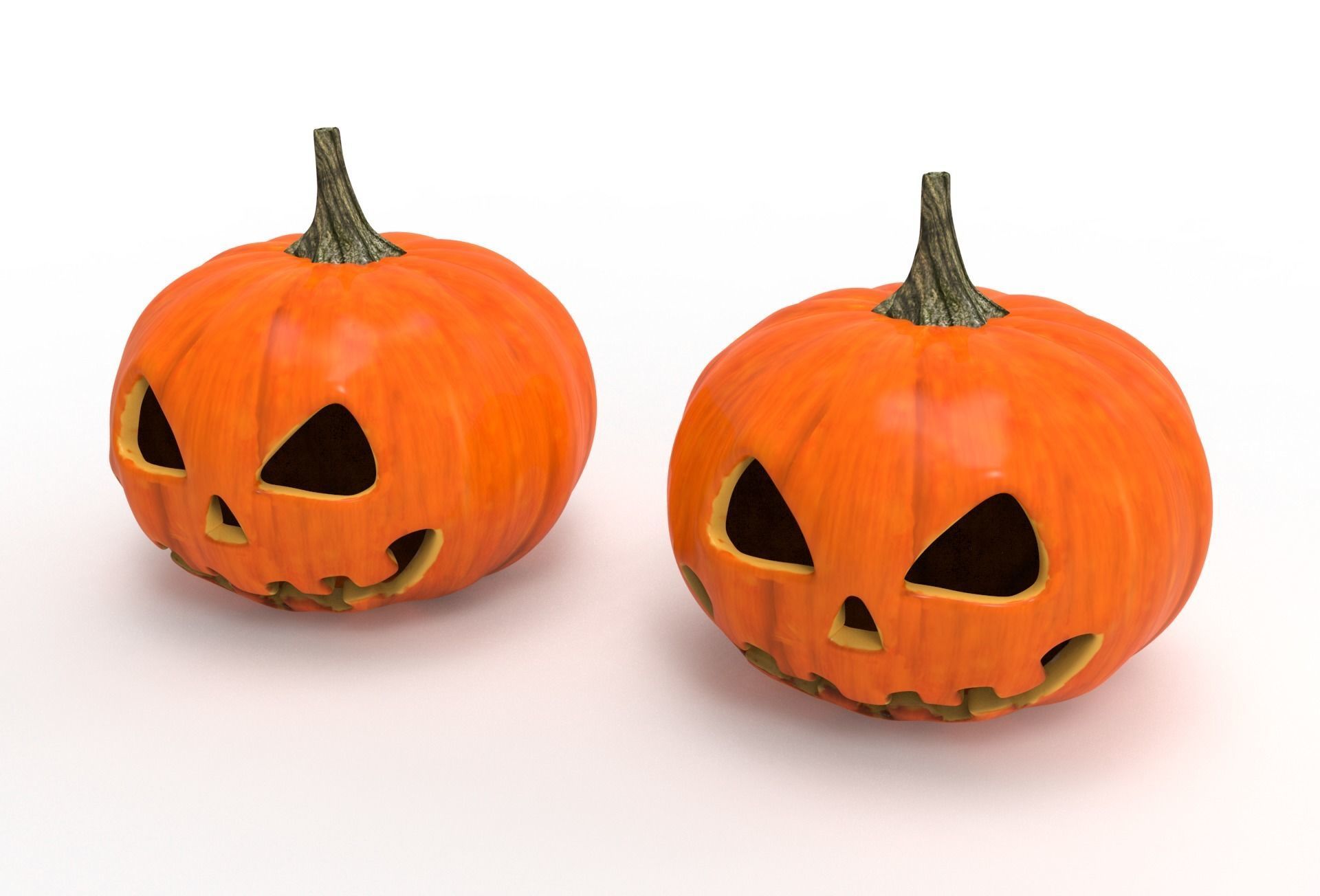 Halloween pumpkins 3D model_16
