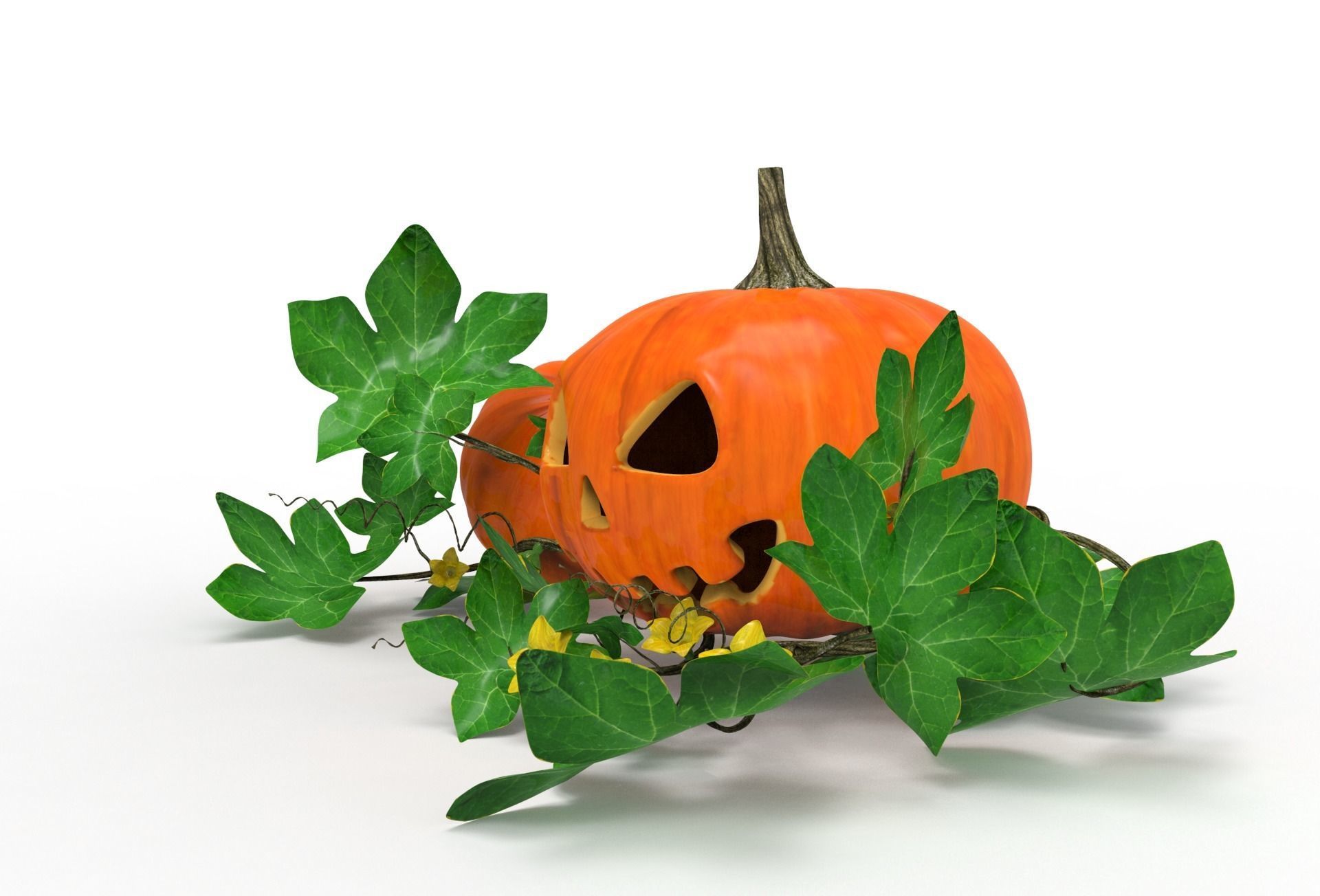 Halloween pumpkins 3D model_14