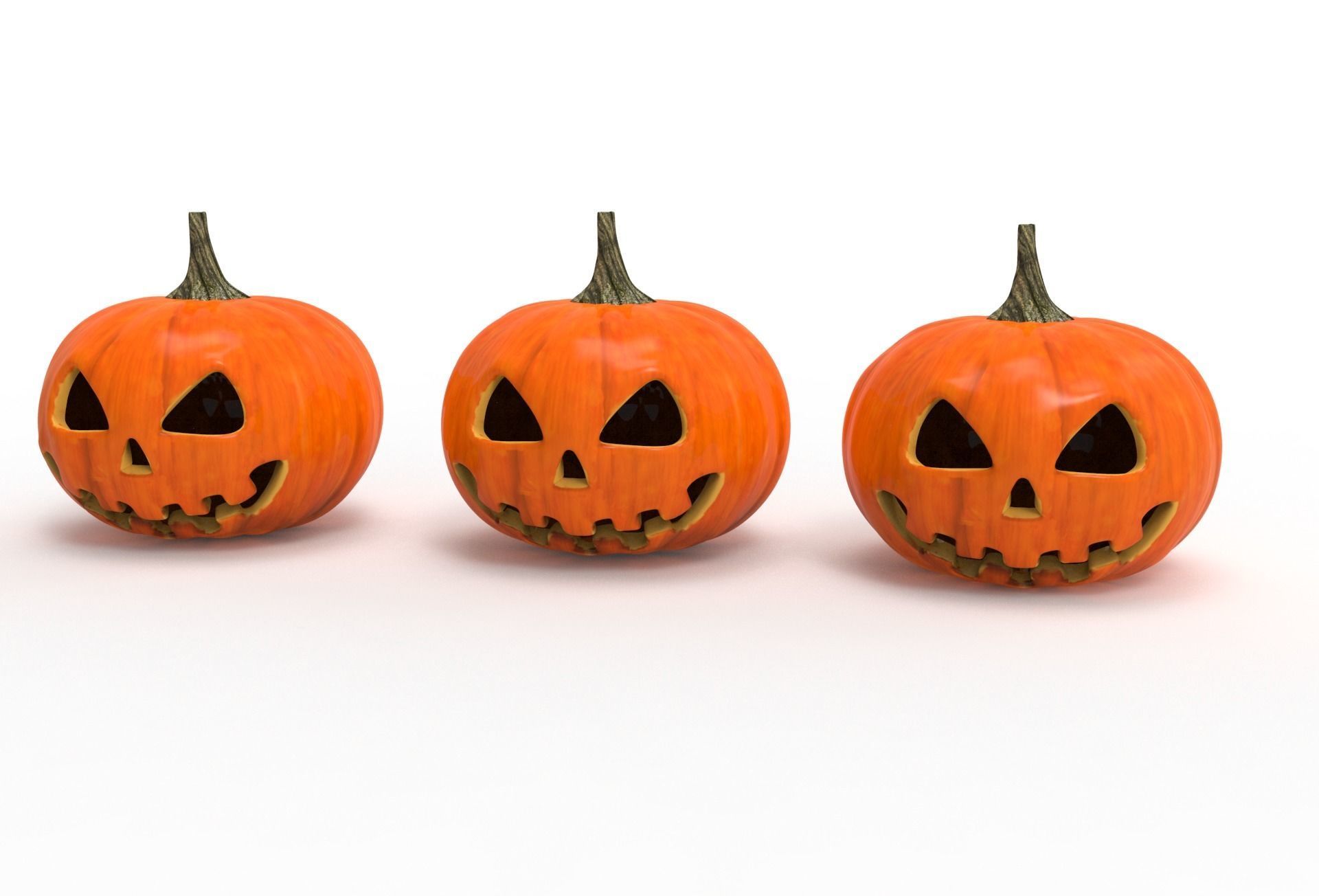 Halloween pumpkins 3D model_12