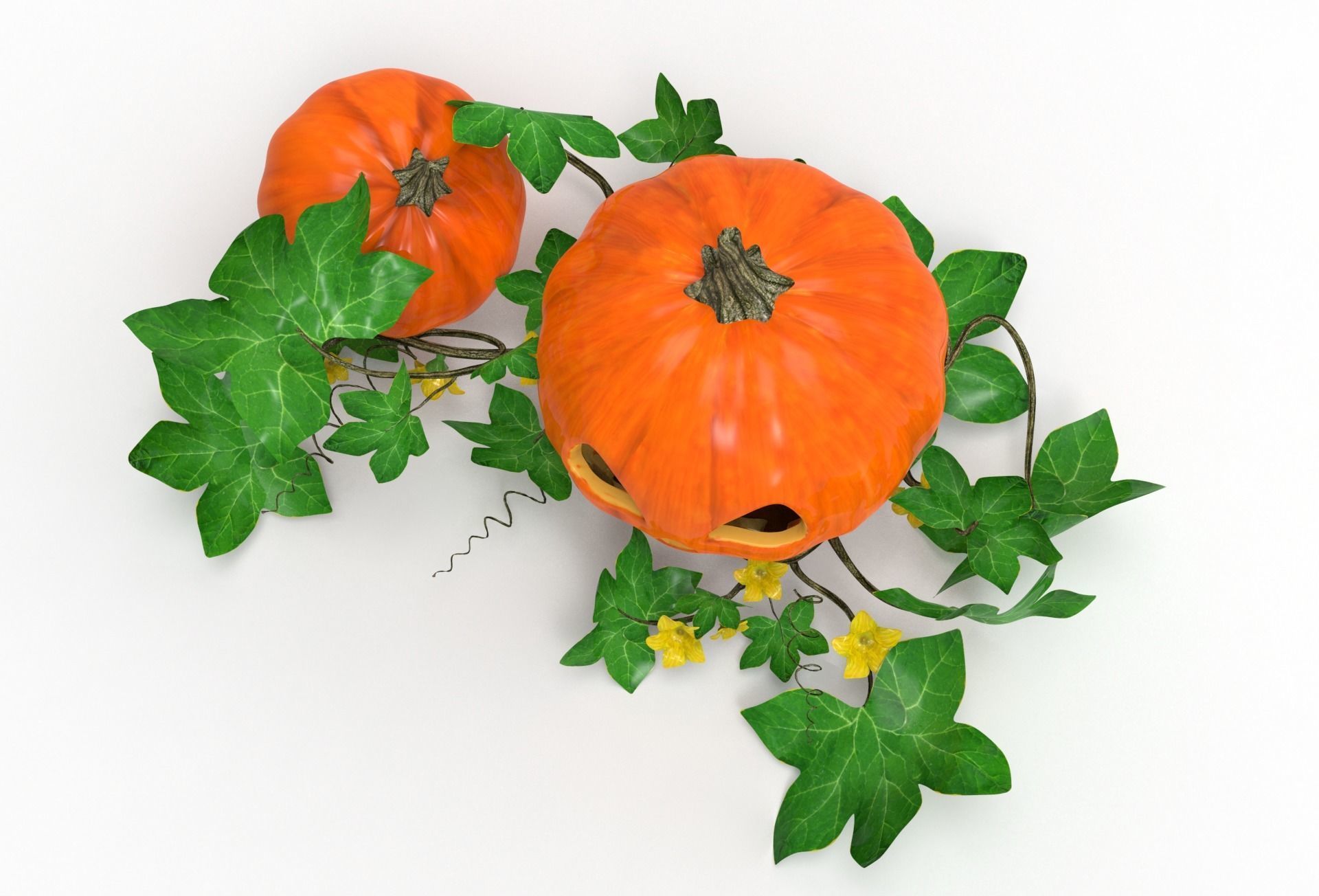 Halloween pumpkins 3D model_7
