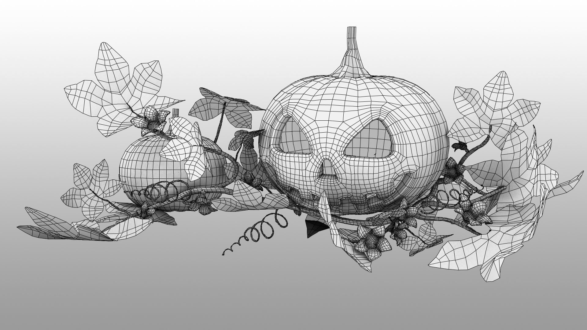 Halloween pumpkins 3D model_19