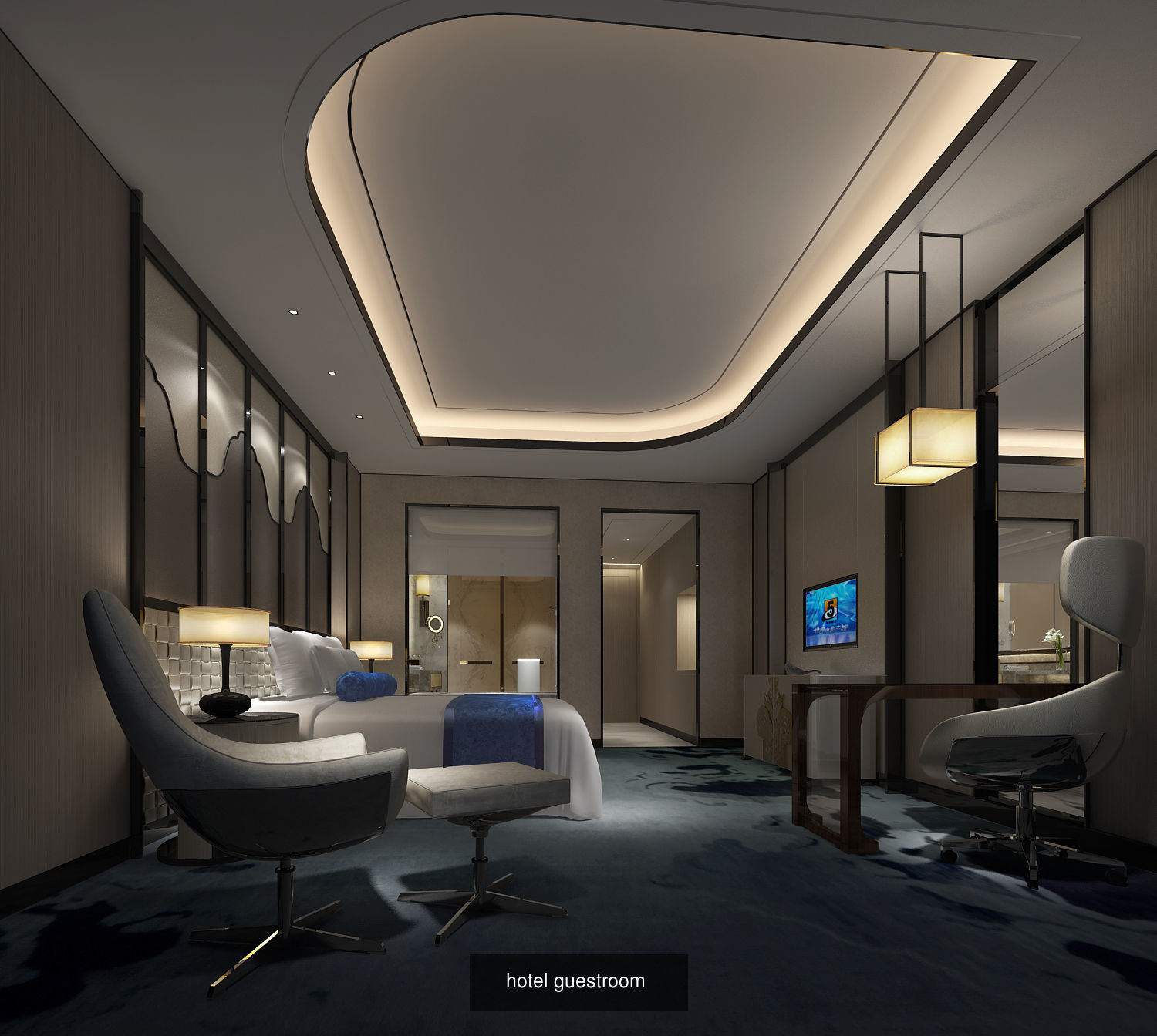 Hotel full set 3d model 3D Model Collection_4
