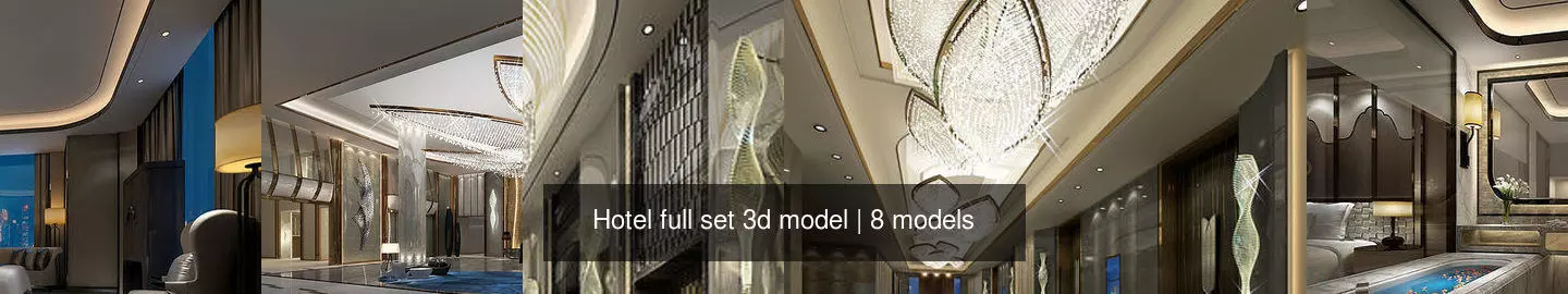 Hotel full set 3d model 3D Model Collection_0