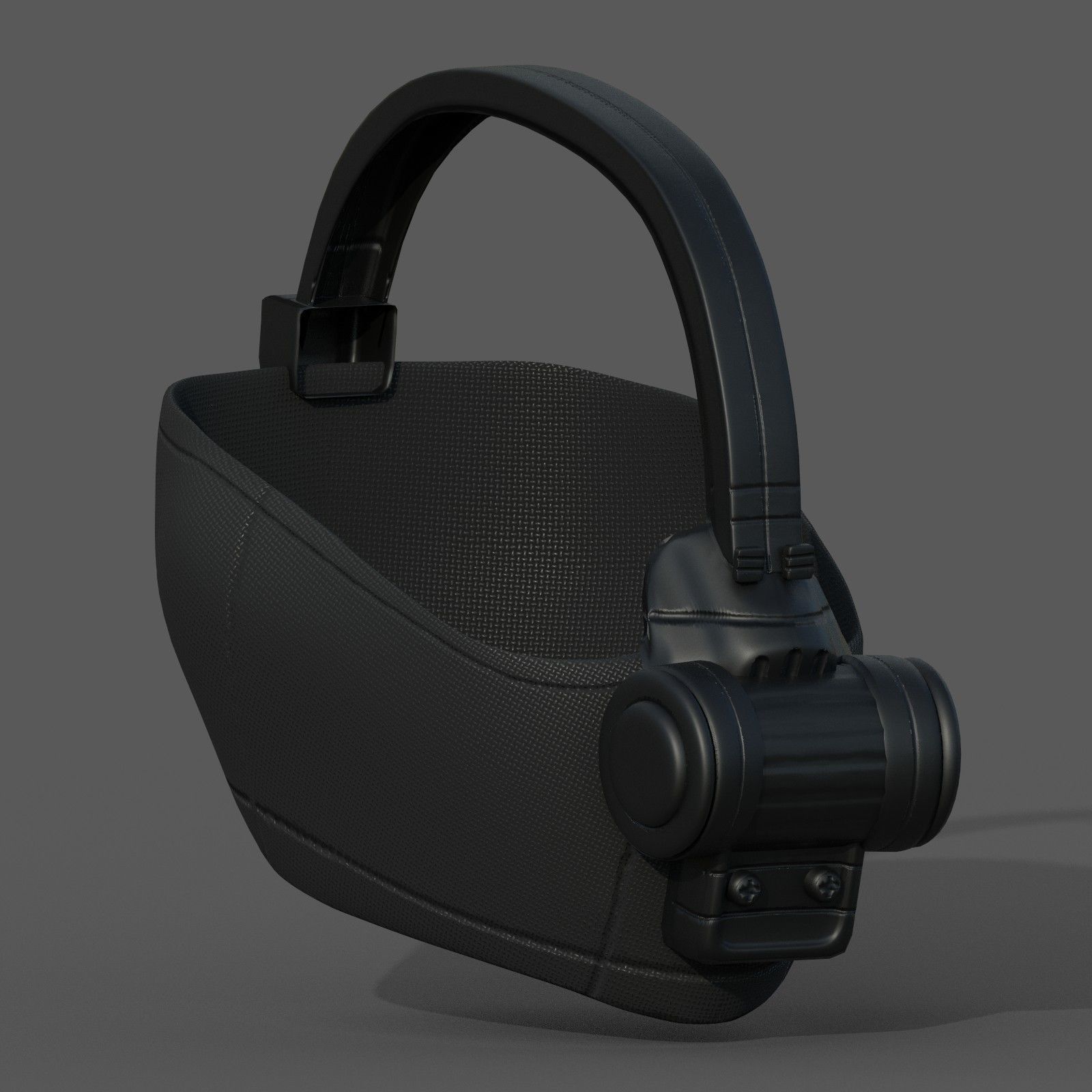 Gas mask respirator scifi futuristic 3d  Low-poly 3D model_7