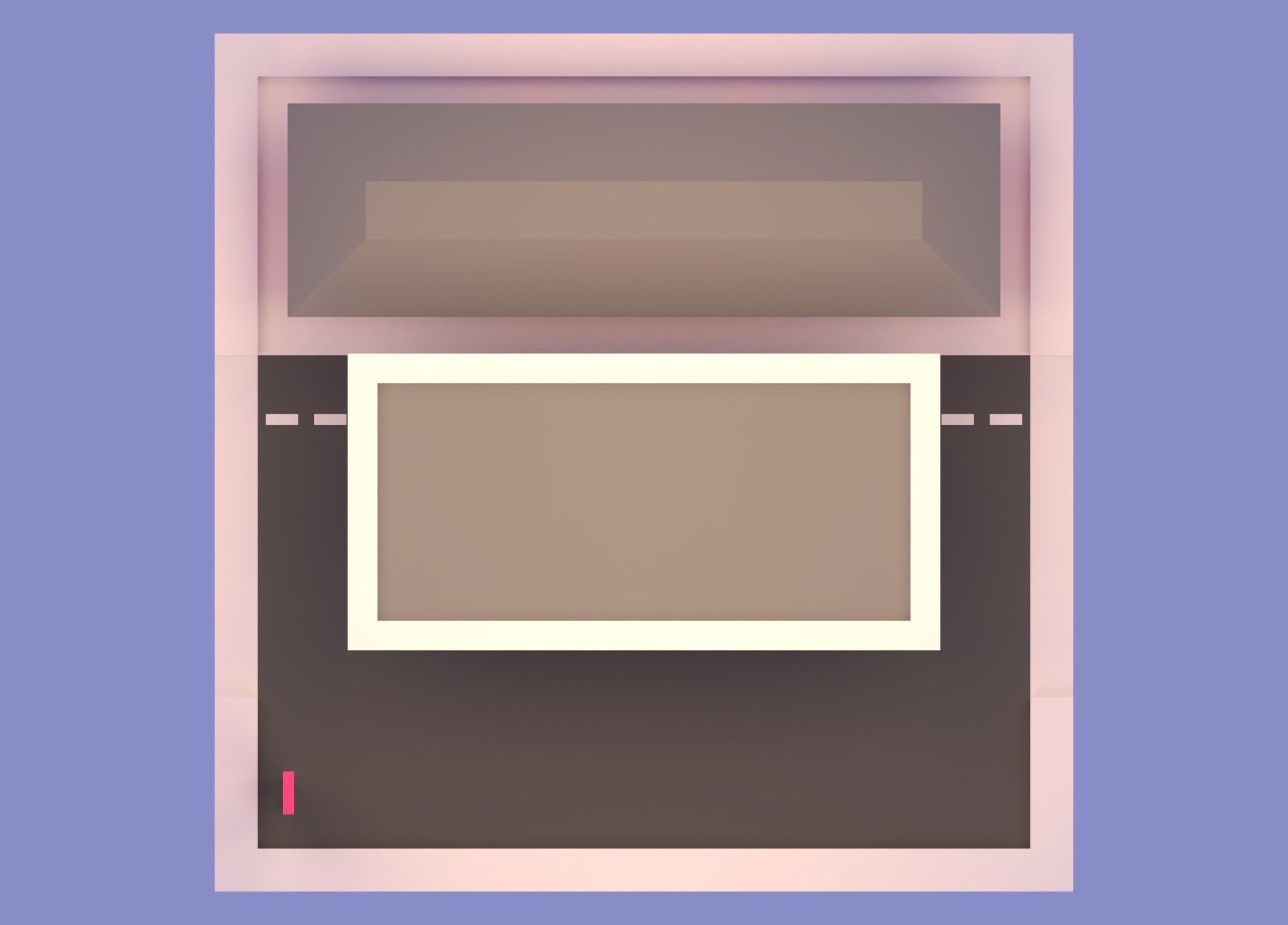 Cartoon Simple Gas Station Low-poly 3D model_6