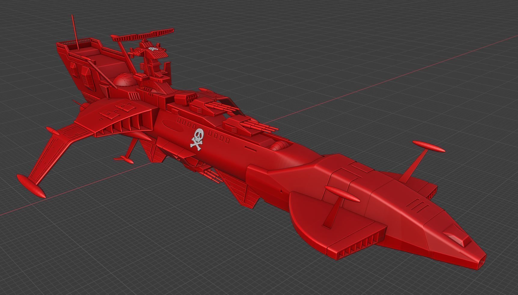 arcadia 78 captain harlock 3D print model_3