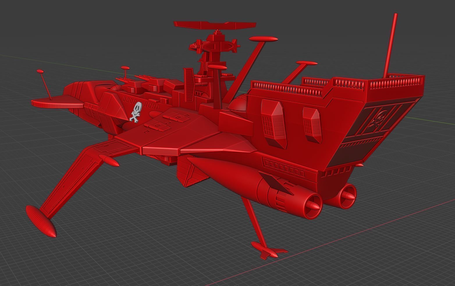 arcadia 78 captain harlock 3D print model_4