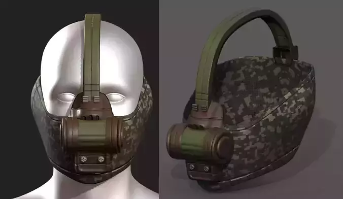 Gas mask respirator scifi military 