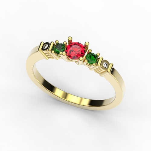 Colored stones ring 