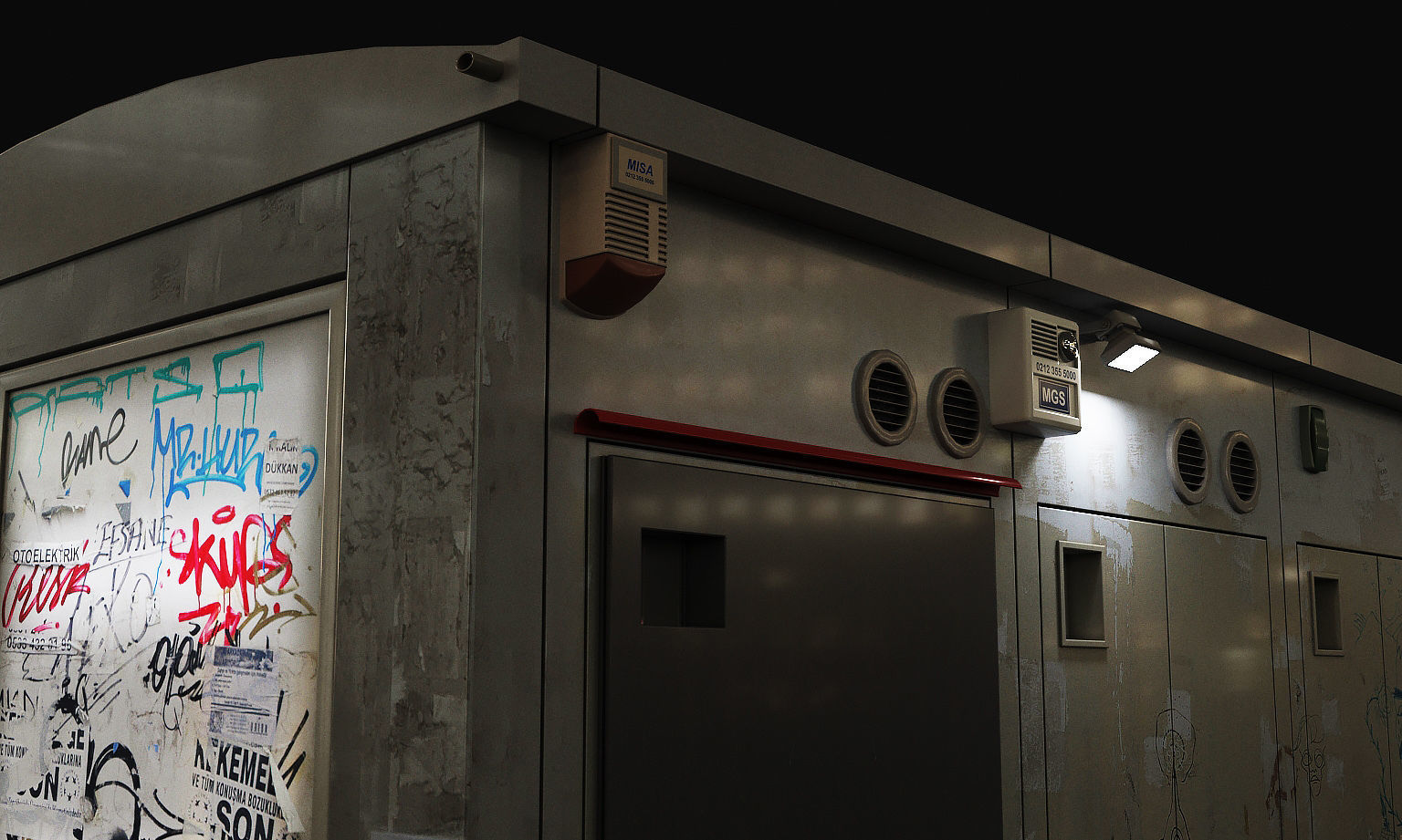 Atm bankomats Low-poly 3D model_5