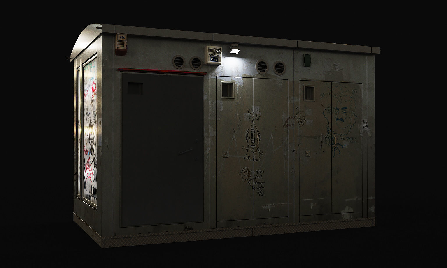 Atm bankomats Low-poly 3D model_4