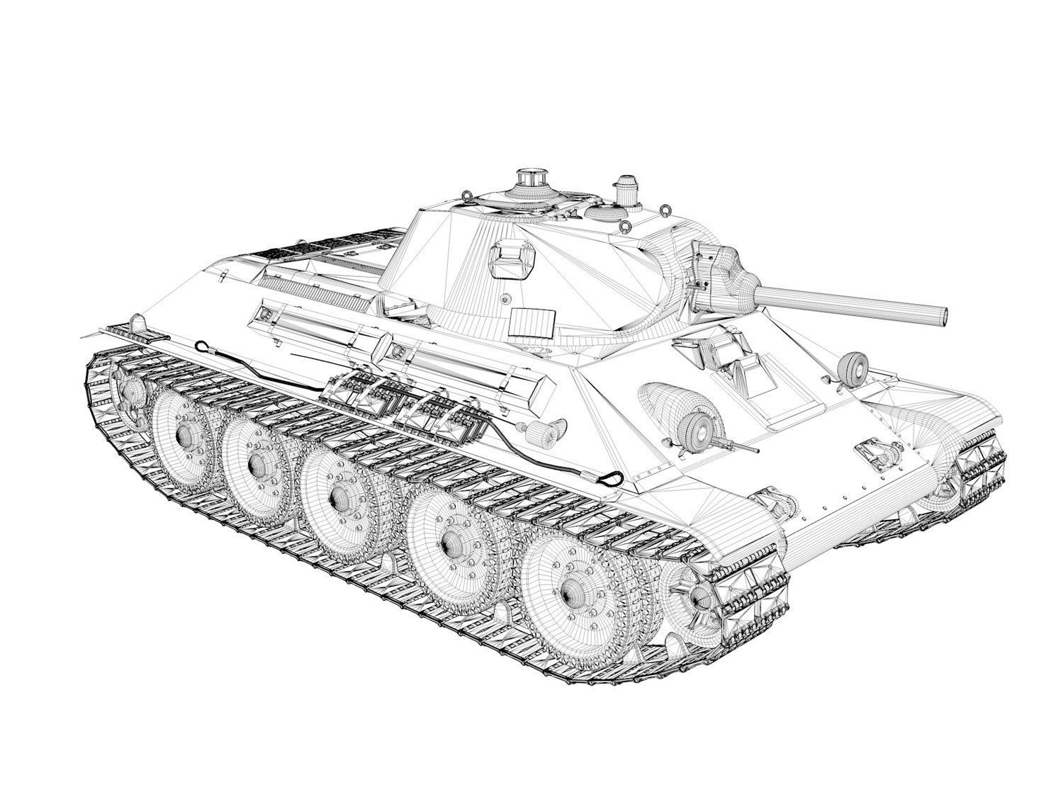 T-34-76 - Model 1940 - Soviet Medium Tank 3D model_13