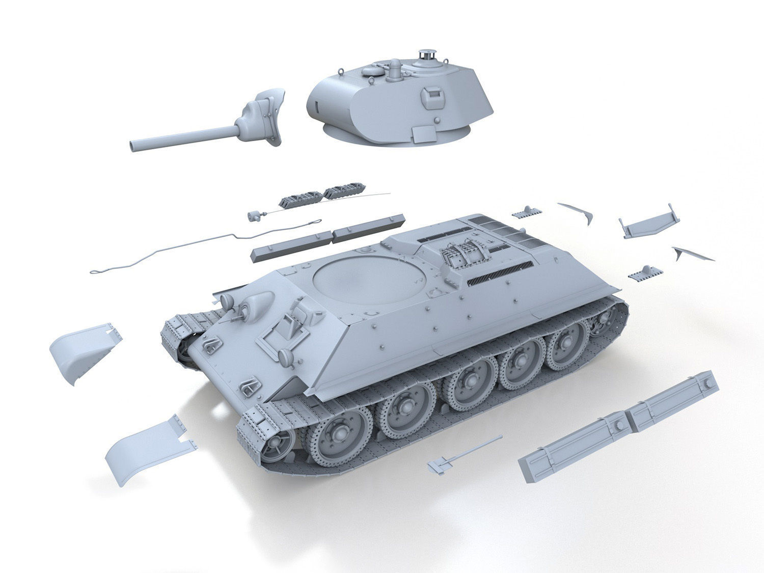T-34-76 - Model 1940 - Soviet Medium Tank 3D model_12