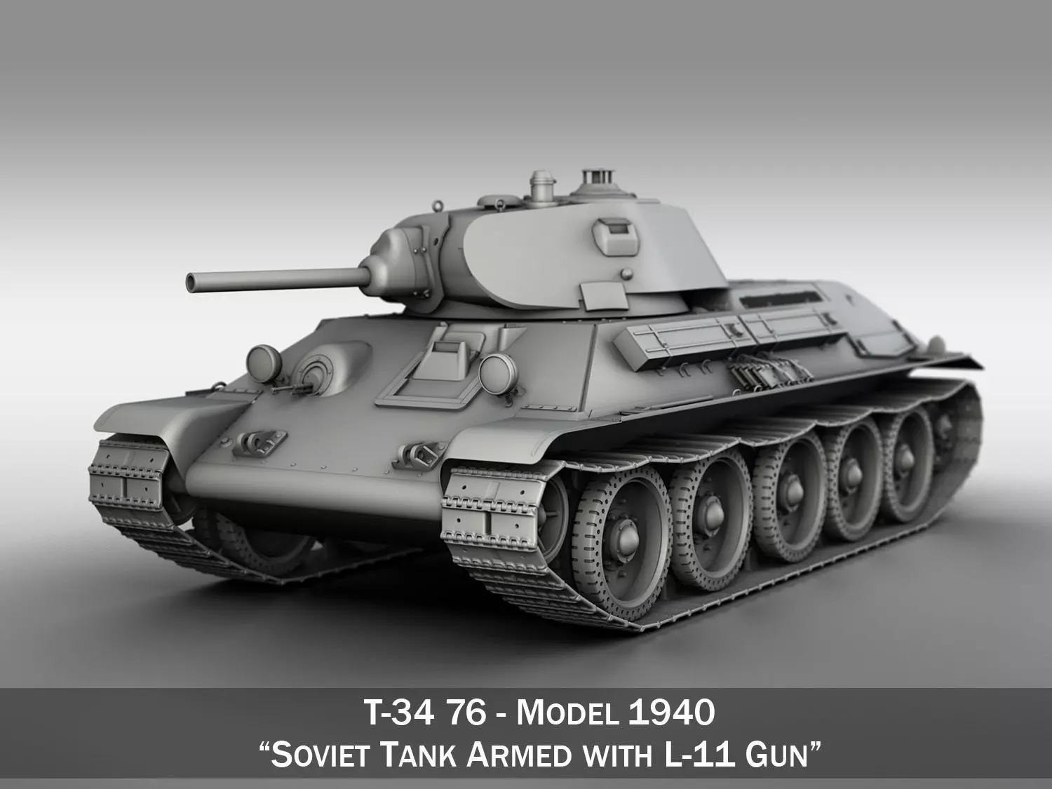 T-34-76 - Model 1940 - Soviet Medium Tank 3D model_0