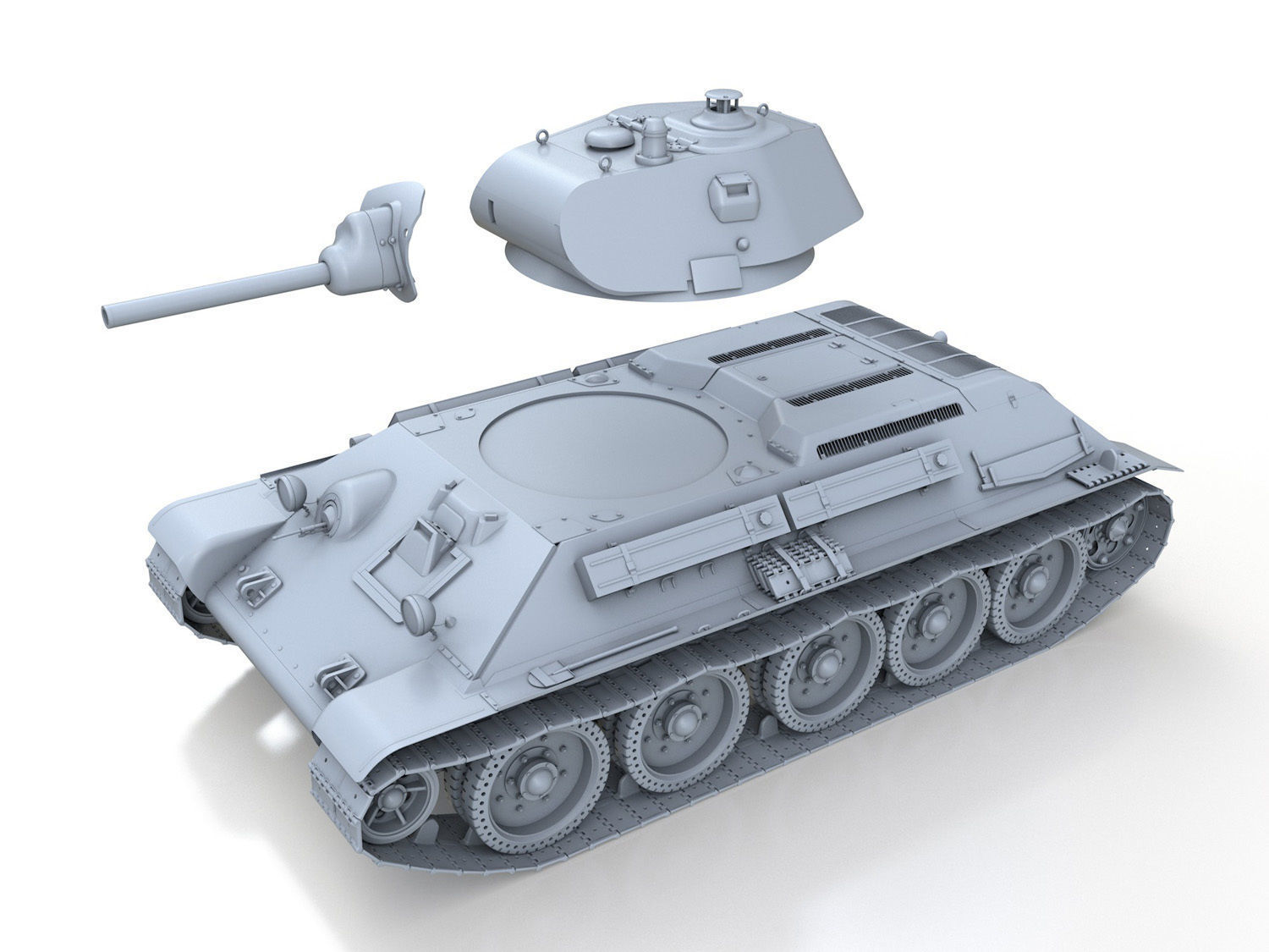 T-34-76 - Model 1940 - Soviet Medium Tank 3D model_11