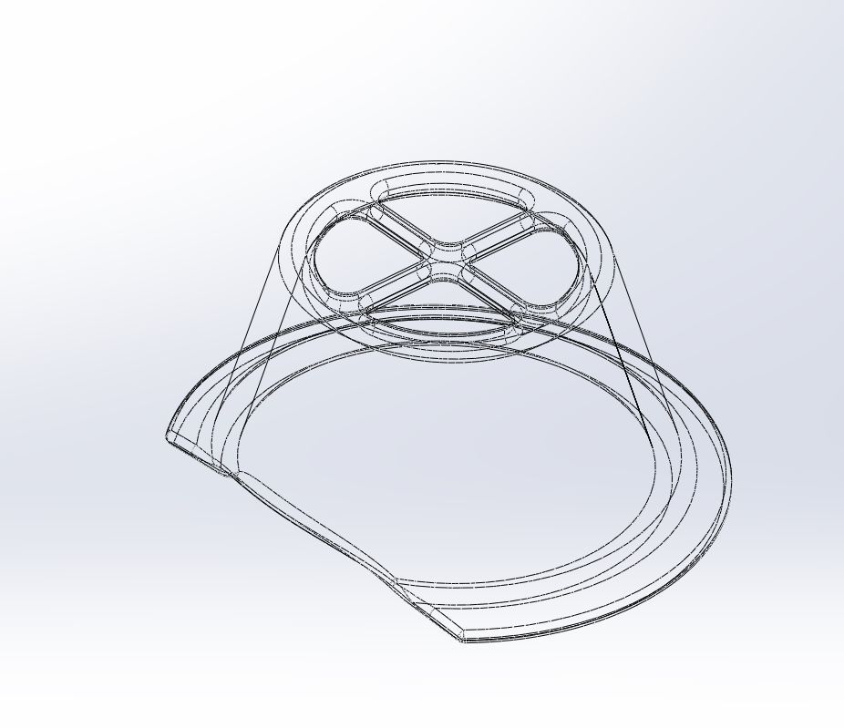 Mask Raiser-Inlet For Fabric Masks 3D print model_1