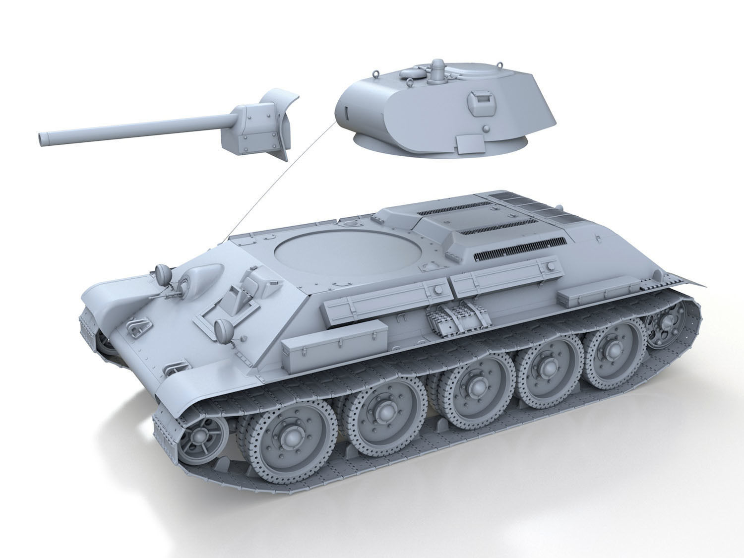 T-34-76 - Model 1941 - Soviet Medium Tank 3D model_11