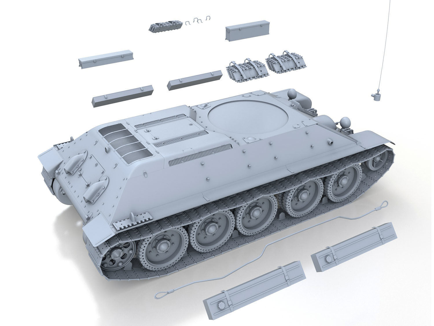 T-34-76 - Model 1941 - Soviet Medium Tank 3D model_12