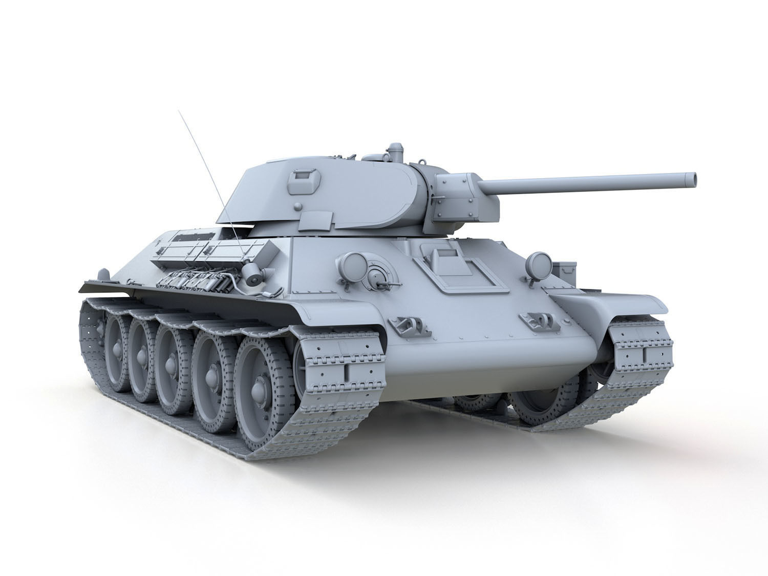 T-34-76 - Model 1941 - Soviet Medium Tank 3D model_9