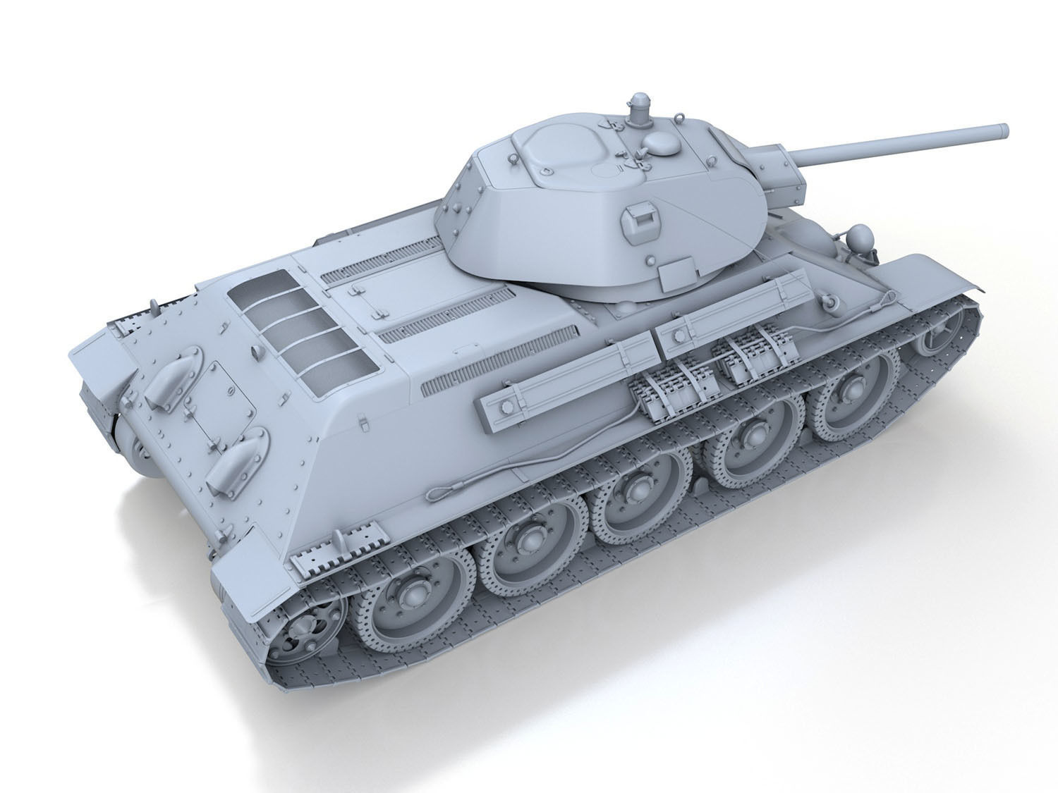 T-34-76 - Model 1941 - Soviet Medium Tank 3D model_7