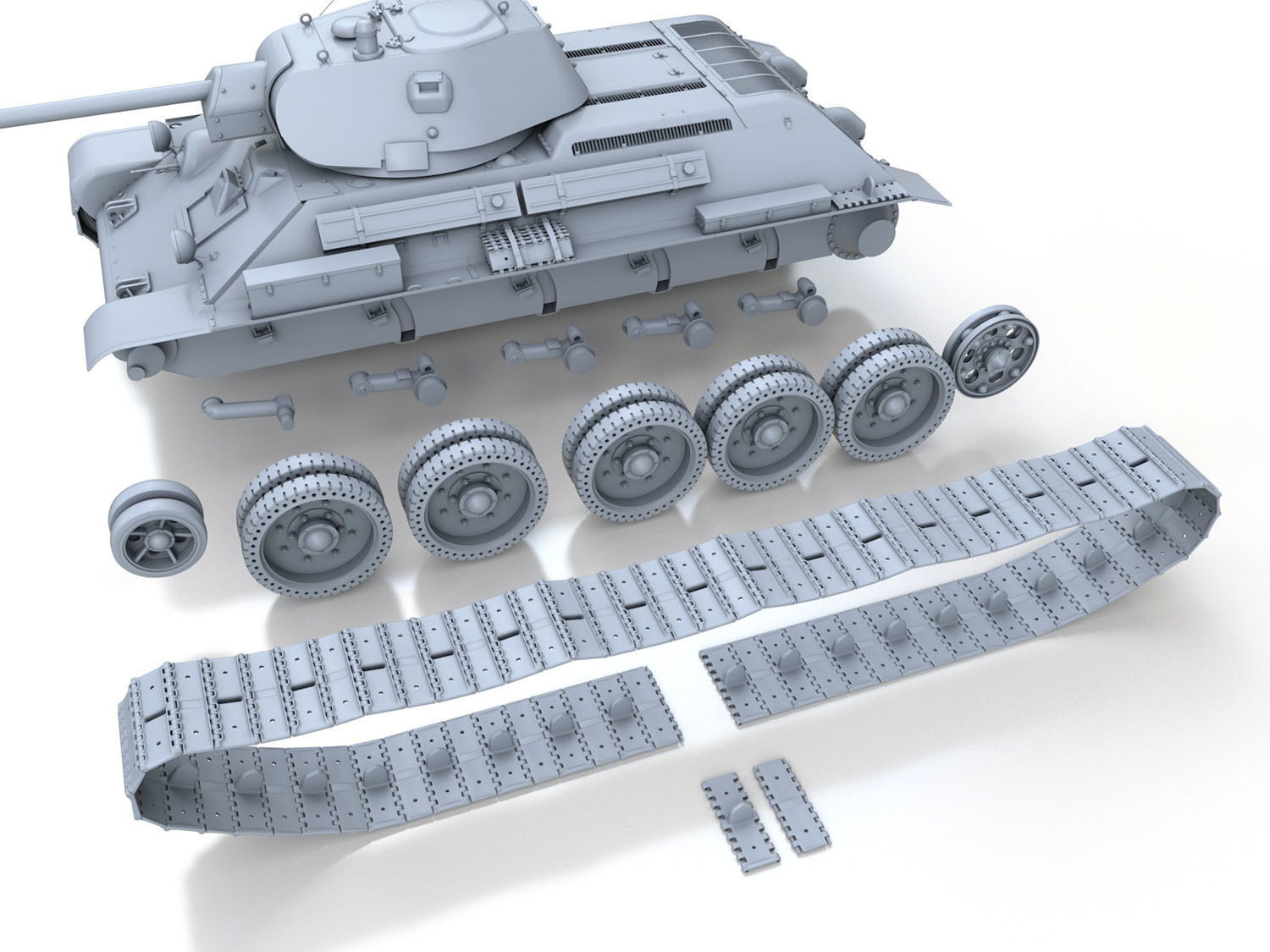 T-34-76 - Model 1941 - Soviet Medium Tank 3D model_10