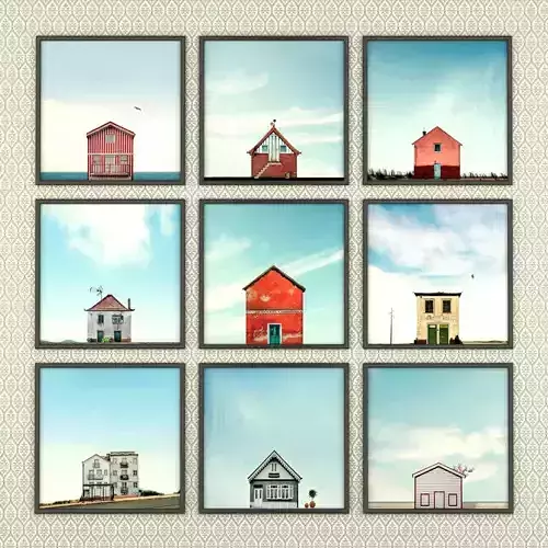 A set of photos of Portuguese houses lonely