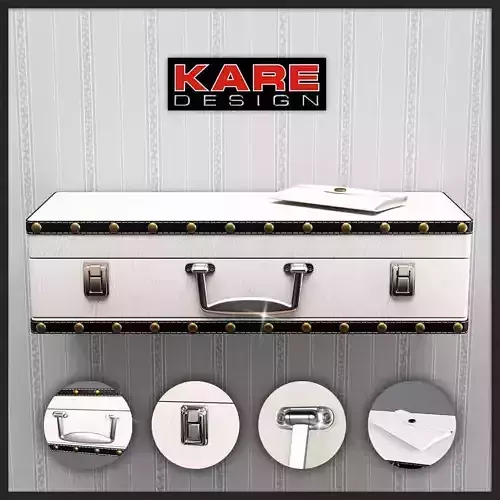 Shelf Kare Design Wall Shelf Suitcase White 1Drw 78364