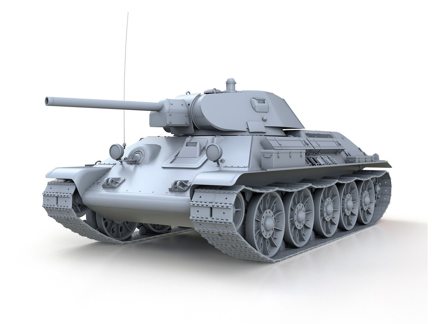 T-34-76 - STZ - Model 1941 - Soviet Medium Tank  3D model_1