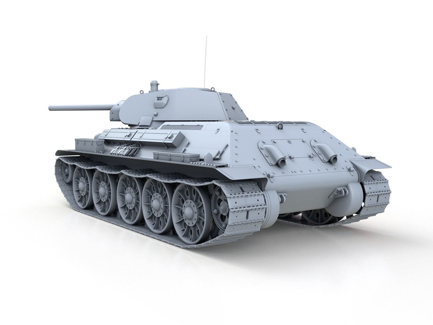 T-34-76 - STZ - Model 1941 - Soviet Medium Tank  3D model_4