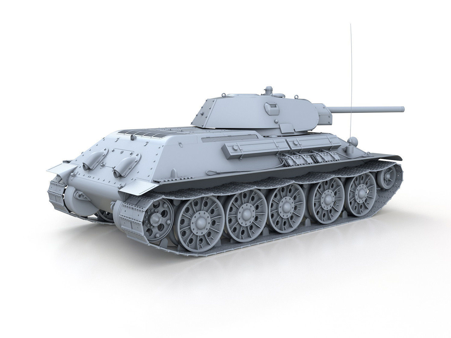 T-34-76 - STZ - Model 1941 - Soviet Medium Tank  3D model_6