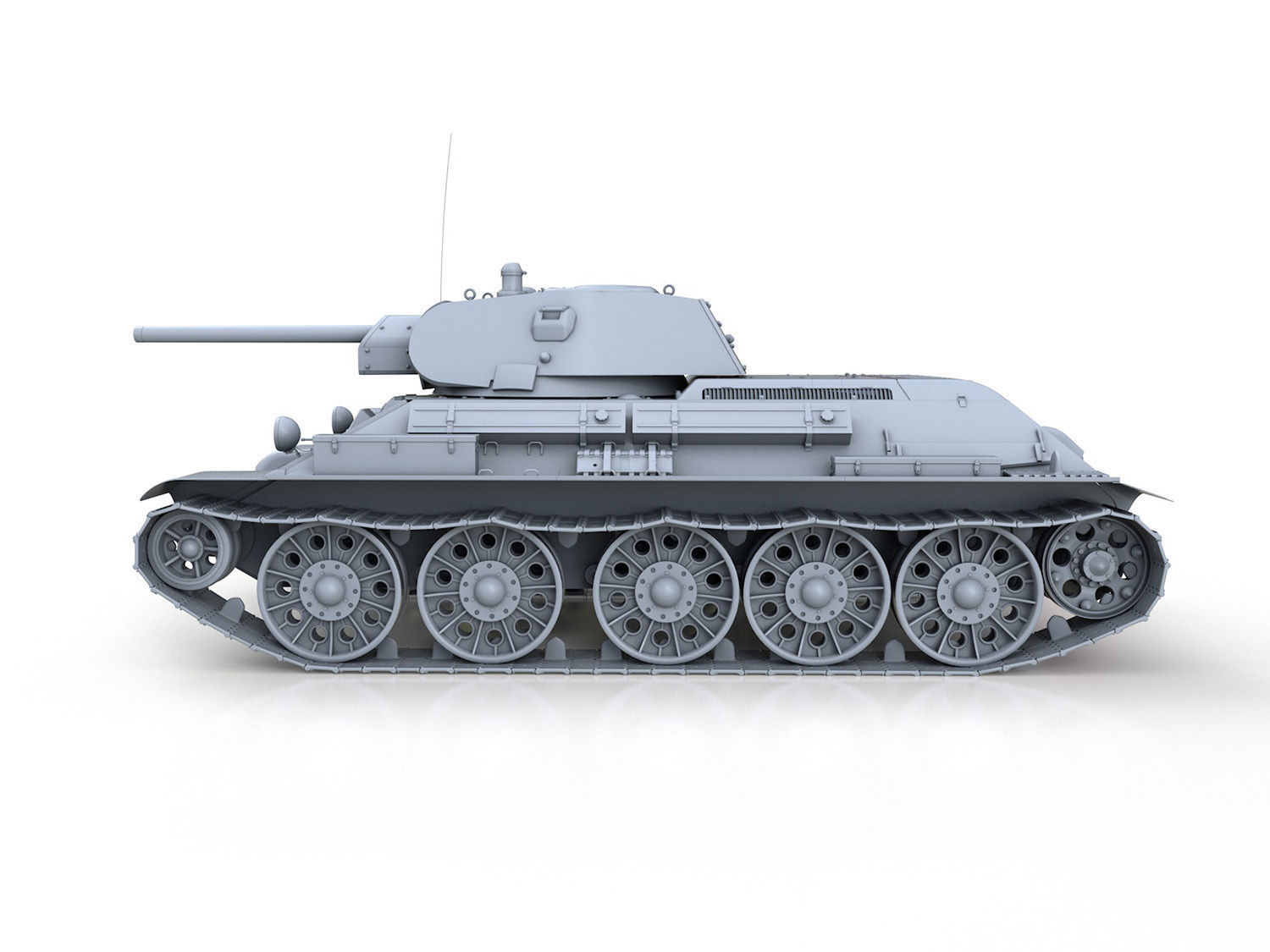 T-34-76 - STZ - Model 1941 - Soviet Medium Tank  3D model_3
