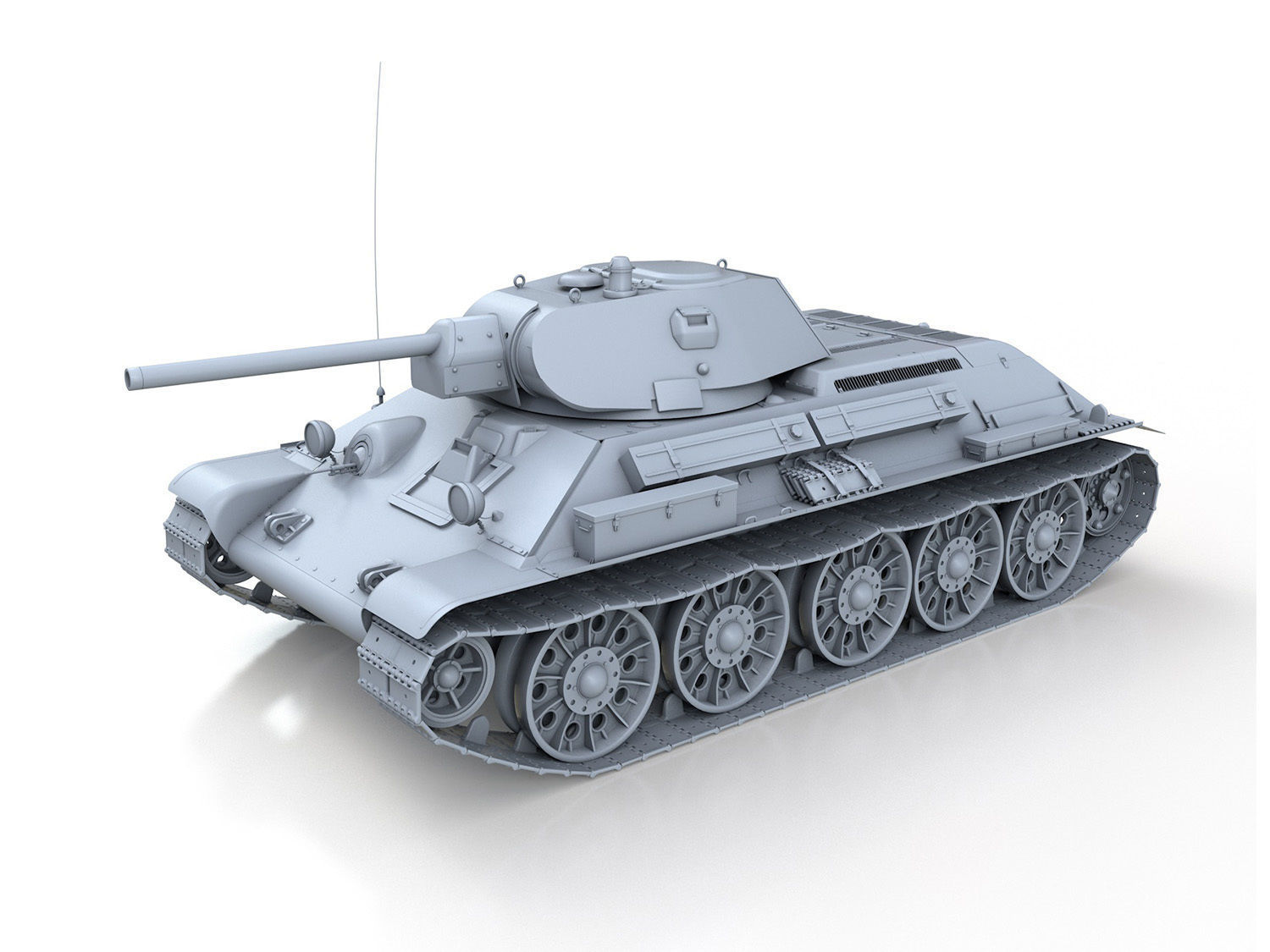 T-34-76 - STZ - Model 1941 - Soviet Medium Tank  3D model_2