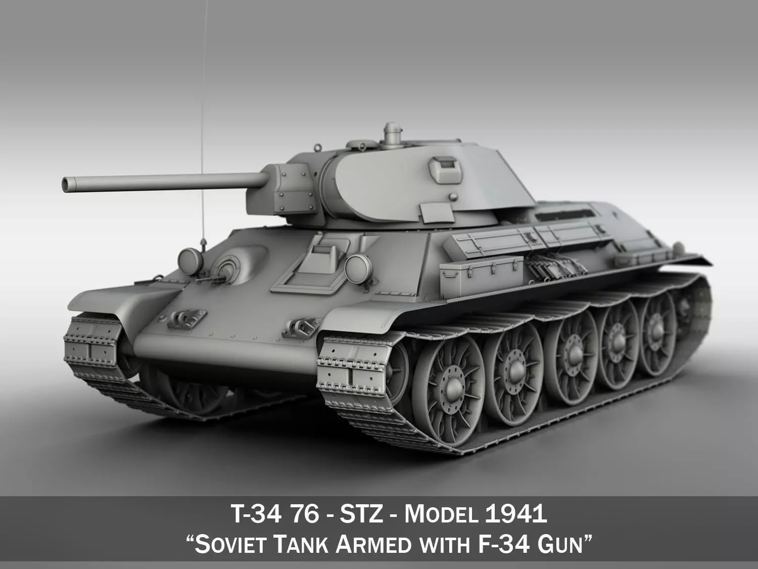 T-34-76 - STZ - Model 1941 - Soviet Medium Tank  3D model_0