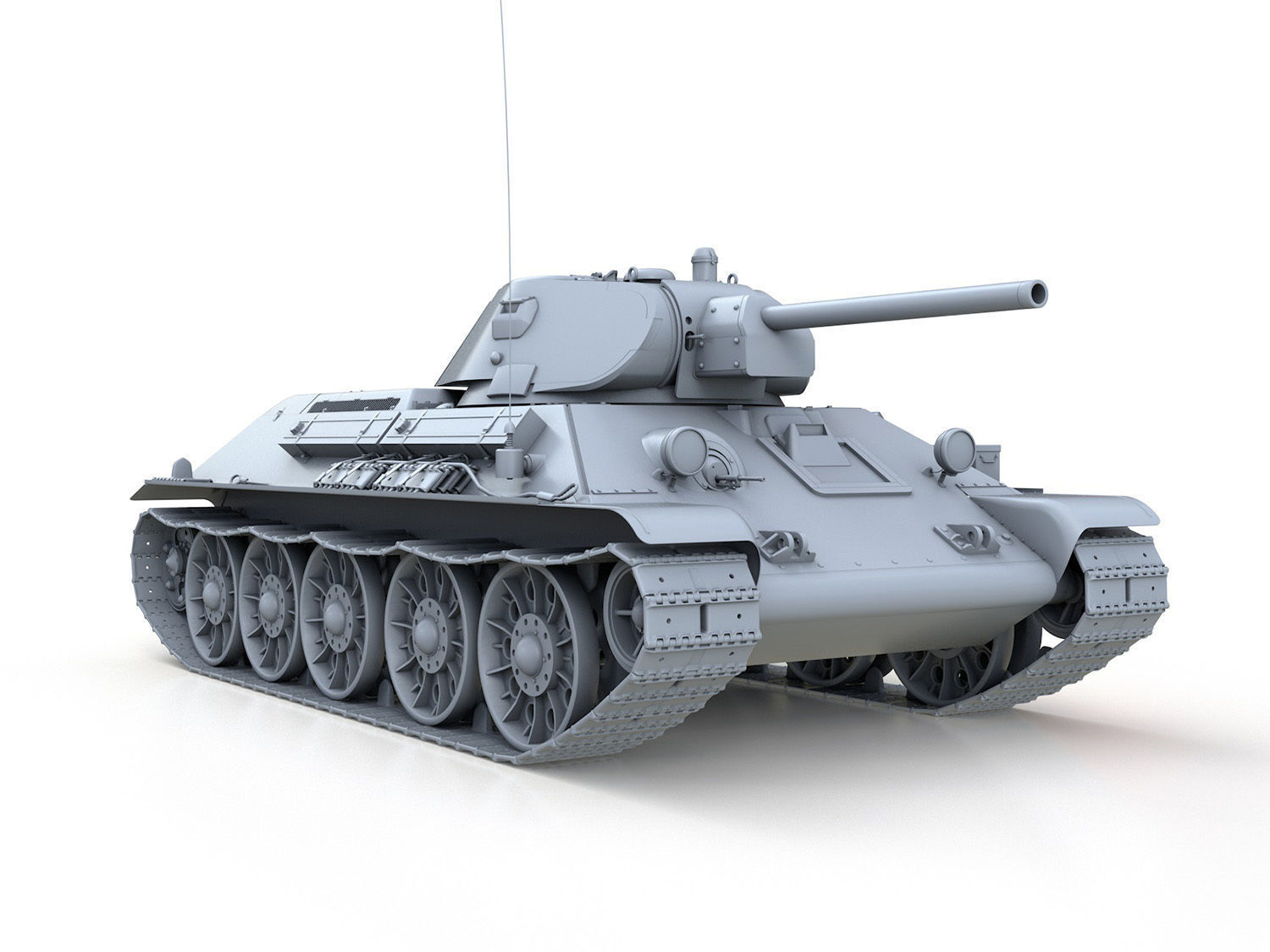 T-34-76 - STZ - Model 1941 - Soviet Medium Tank  3D model_9