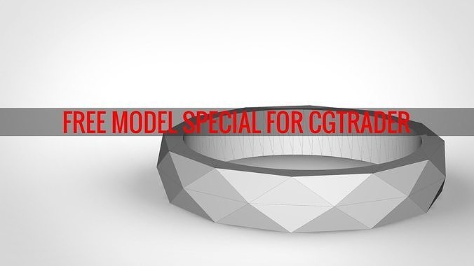 Prisma Style Shaped Ring for CGtrader 3D print model