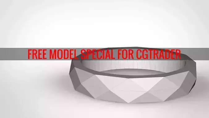 Prisma Style Shaped Ring for CGtrader 3D print model